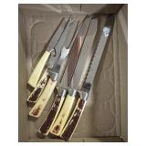Flat of Vintage Regent Sheffield Knives and