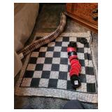 Checkers and  cloth board & door draft