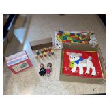 Vintage playskool puzzles, little people &