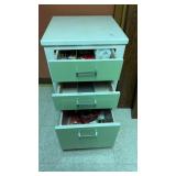 Wooden Cabinet & Contents