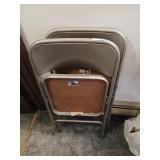 2 padded folding chairs