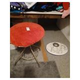 Metal stool and scale
