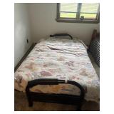 Futon Bed with Mattress and Bedding
