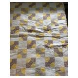 Handmade Geometric Quilt 79 X 86in