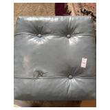 Blue Ottoman ï¿½missing a button and torn*