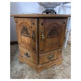20.5 X 21in Wooden Hexagon Side Table With