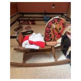 Childï¿½s Rocking Chair and Unfinished Blanket