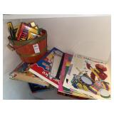 Lot of Assorted Coloring Books and Crayons