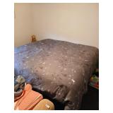 King bed 78" x 78" with frame and extra m