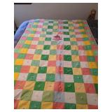 Hand made quilt 52" x 83"
