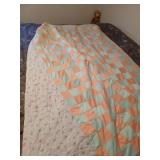 Hand made quilt 73" x 88"