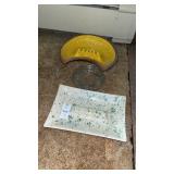 2 Cigarette Trays and Clear Glass Ash Tray