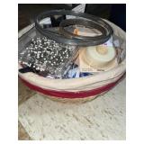 Basket of sewing materials- variety