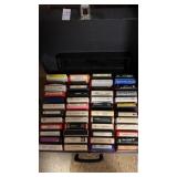 8 Track Tape Collection in Case