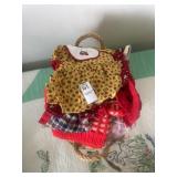 Basket of Vintage Doll Clothes