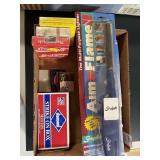 Lot of matches, playing cards, lighter, and car