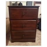 3 Drawer Wooden Dresser 20 X 15 X 27.5in