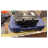 Blue Beretta hard shell ABS pistol case with