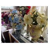 Large vases and floral decor