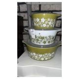 Pyrex spring blossom crazy daisy casserole dishes