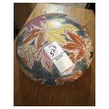 Vintage Porclein leaf motif flat bowl with lid