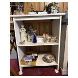 White stand/shelving on wheels - no contents