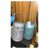 Metal cut-out lantern candle holders