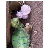 Decorative turtle and snail