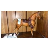 Vintage Breyer Glossy Western Pony and Lazy Cat