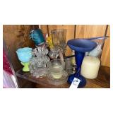 Assortment of Glass Candleholders
