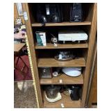 Wheeled shelf on contents