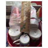 Christmas mugs, storage, and more
