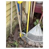 Rake, shovels