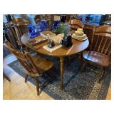 Table with 6 chairs and leaf - no contents