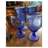 Avon cobalt Washington goblets/candles and other