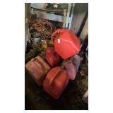 Lot of Gas Cans