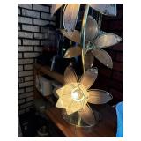 Vintage Hollywood regency style lotus lamp 36 in