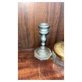 Art Deco Glass Vanity Jar and Candleholder