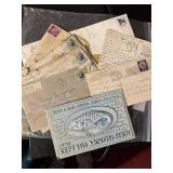 Old mail with cancelled stamps