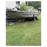 Boat, trailer, trolling motor w/titles