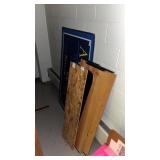 Attitude motivation sign, wooden shelving, wooden