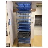 Rolling Wire Universal Rack with Trays