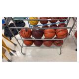 Metal ball rack on wheels (no balls)