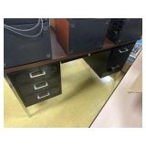 Metal Desk with Laminate Top 55 x 24 x 30in  *no