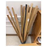 Lot of Assorted Wooden Rulers