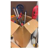 Box of Brine soft lacrosse sticks (blue and red)