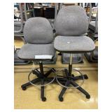 Gray Cushion Adjustable Height Office Chairs (2)