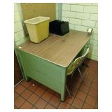 Desk 45x34", chair and misc