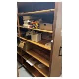 Contents of shelves (file folders, organizers,