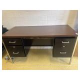 Metal Desk with Laminate Top 54.5 x 24 x 29.5 in